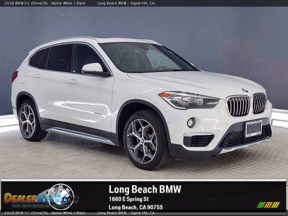 2018 BMW X1 xDrive28i Alpine White / Black Photo #1