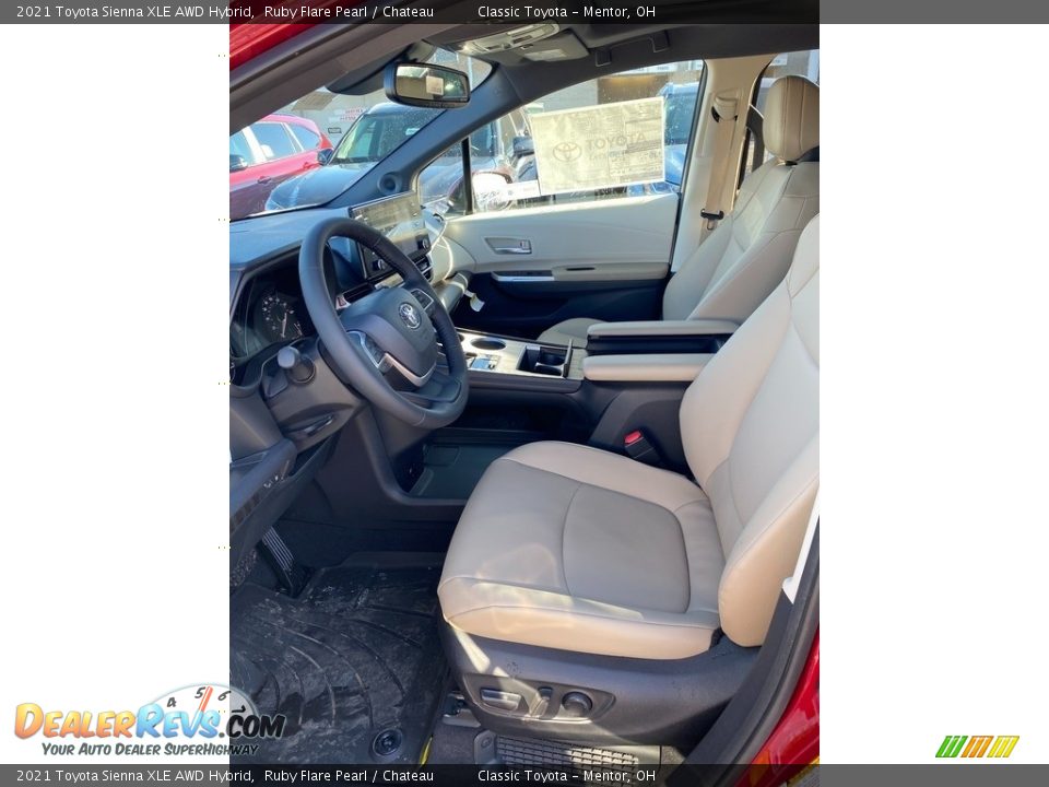 2021 Toyota Sienna XLE AWD Hybrid Ruby Flare Pearl / Chateau Photo #2