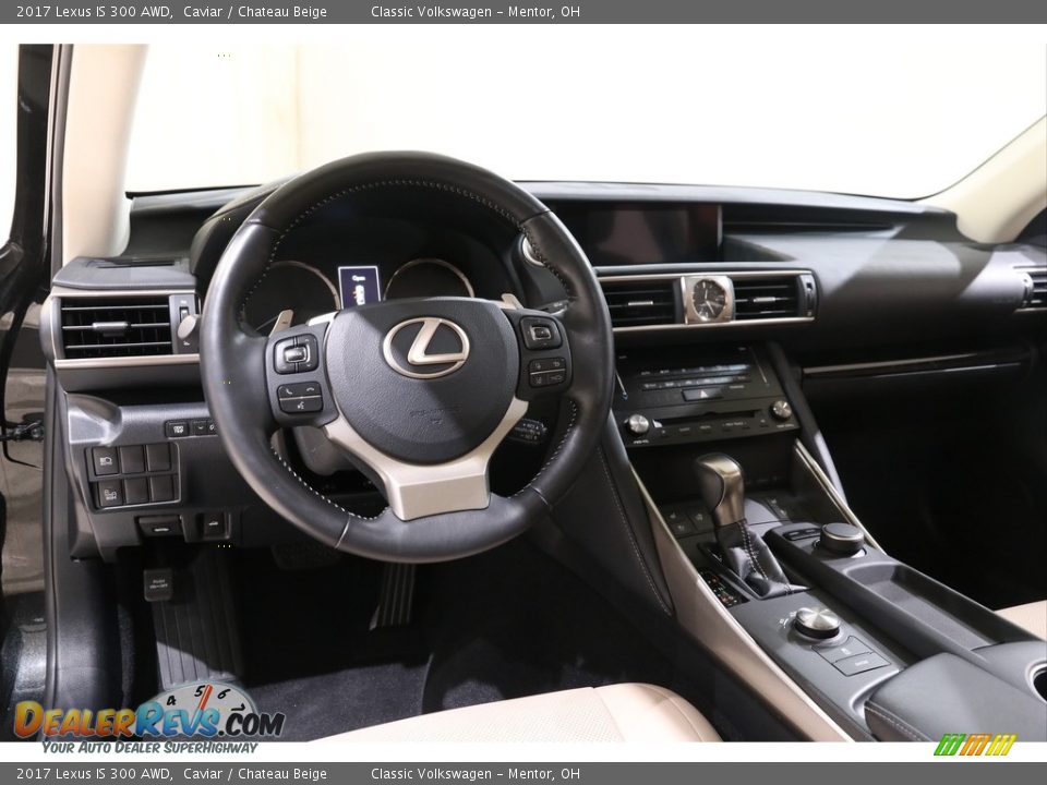 2017 Lexus IS 300 AWD Caviar / Chateau Beige Photo #6