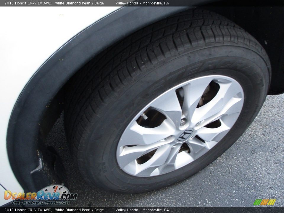 2013 Honda CR-V EX AWD White Diamond Pearl / Beige Photo #6