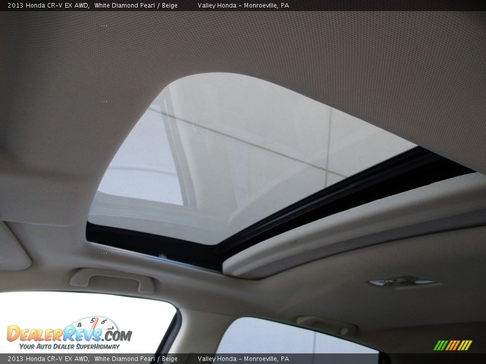 2013 Honda CR-V EX AWD White Diamond Pearl / Beige Photo #11