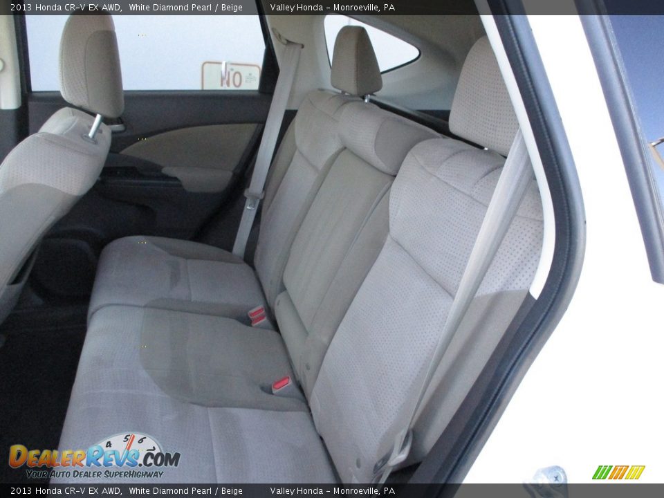 2013 Honda CR-V EX AWD White Diamond Pearl / Beige Photo #13