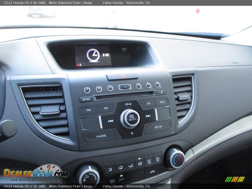 2013 Honda CR-V EX AWD White Diamond Pearl / Beige Photo #15