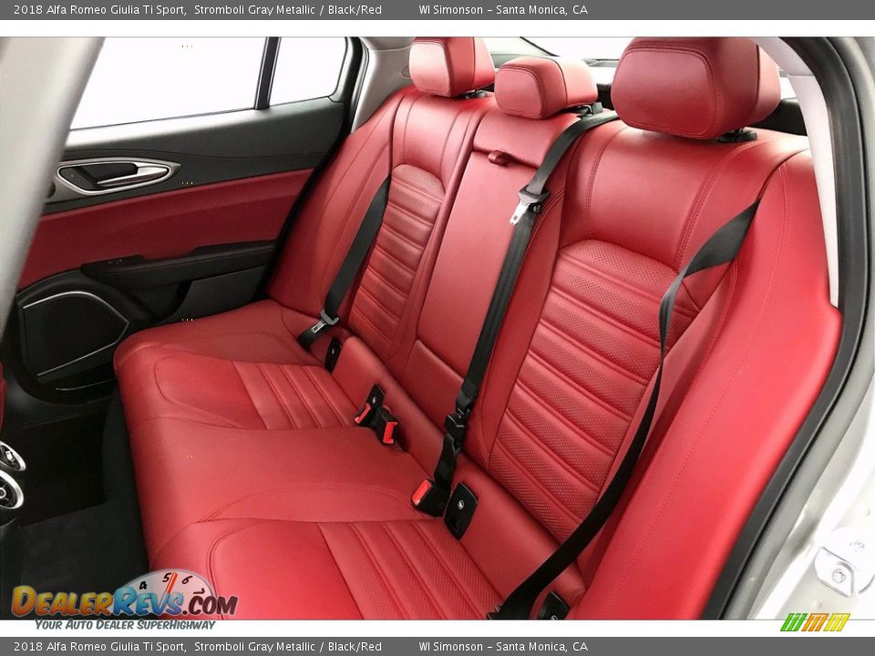 Rear Seat of 2018 Alfa Romeo Giulia Ti Sport Photo #20