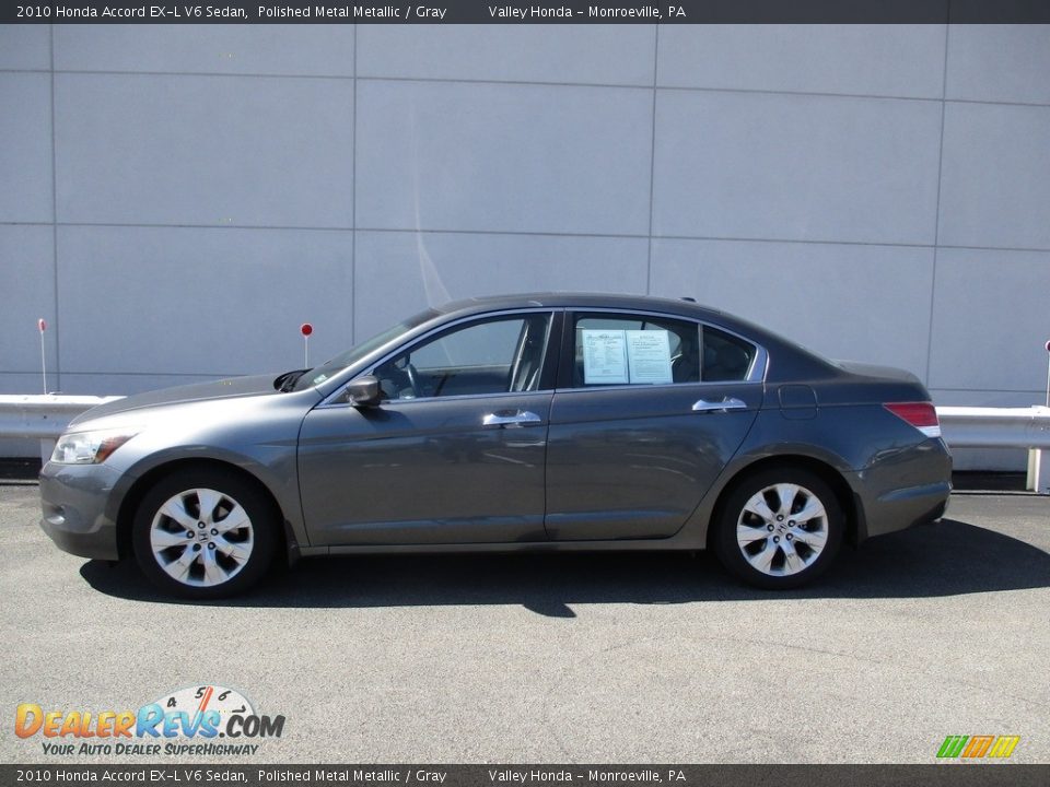 2010 Honda Accord EX-L V6 Sedan Polished Metal Metallic / Gray Photo #2