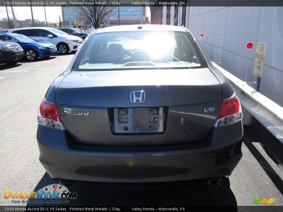 2010 Honda Accord EX-L V6 Sedan Polished Metal Metallic / Gray Photo #4