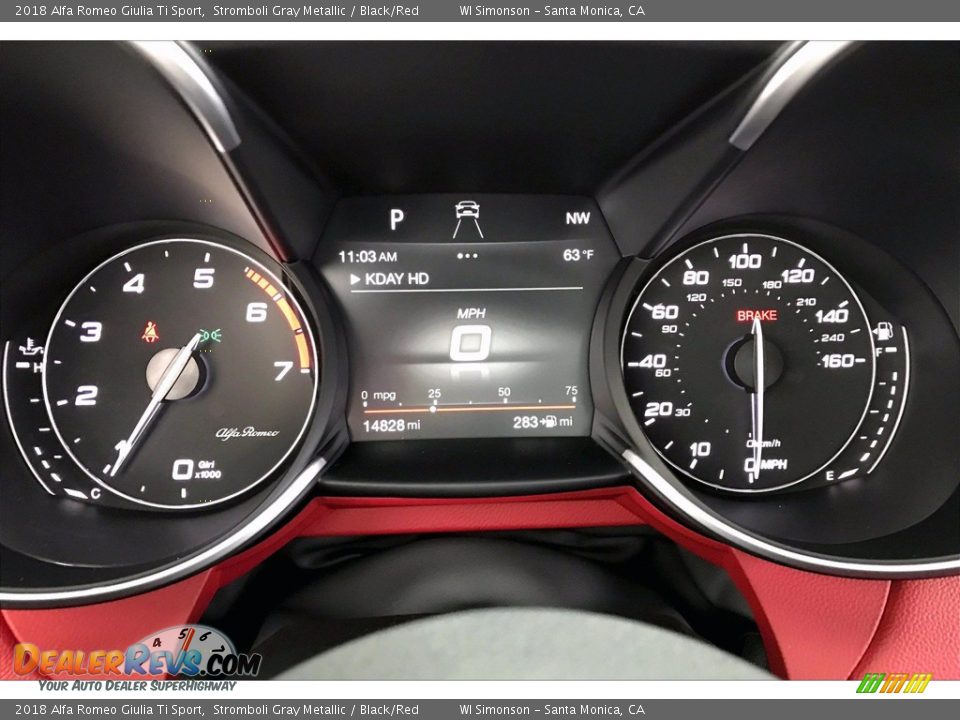 2018 Alfa Romeo Giulia Ti Sport Gauges Photo #23