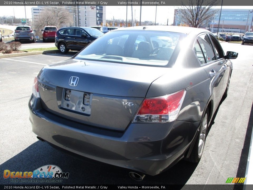 2010 Honda Accord EX-L V6 Sedan Polished Metal Metallic / Gray Photo #5