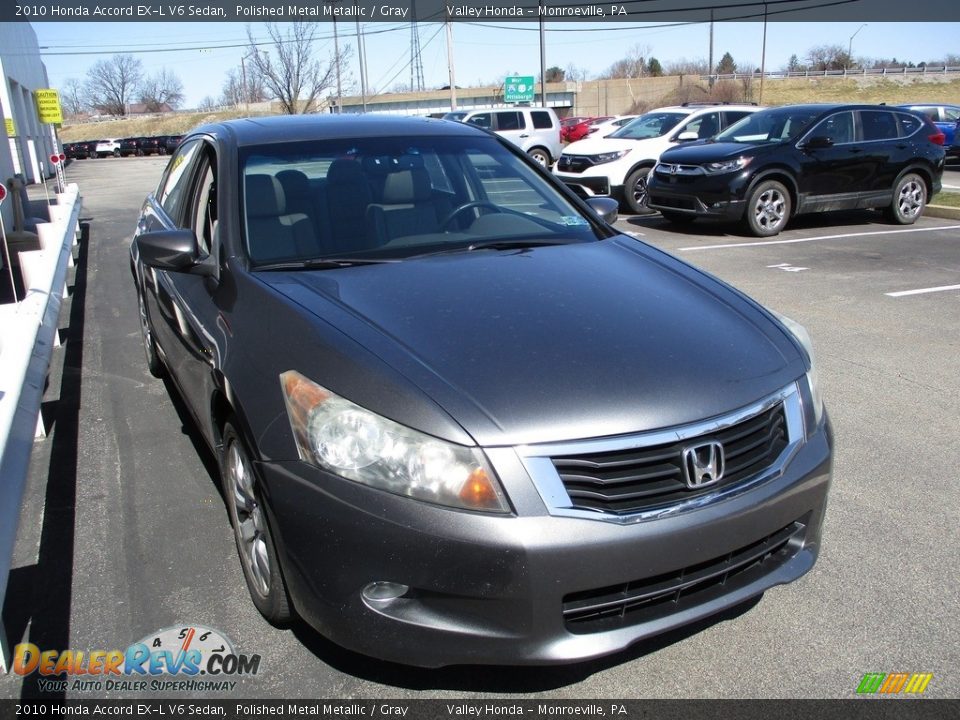 2010 Honda Accord EX-L V6 Sedan Polished Metal Metallic / Gray Photo #7