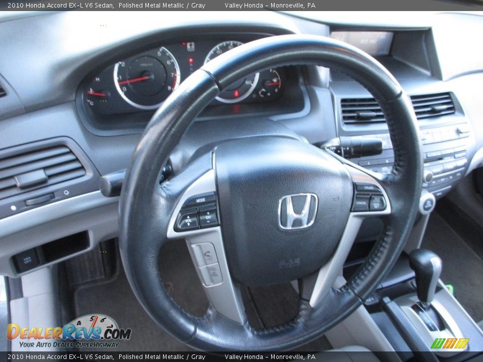 2010 Honda Accord EX-L V6 Sedan Polished Metal Metallic / Gray Photo #14