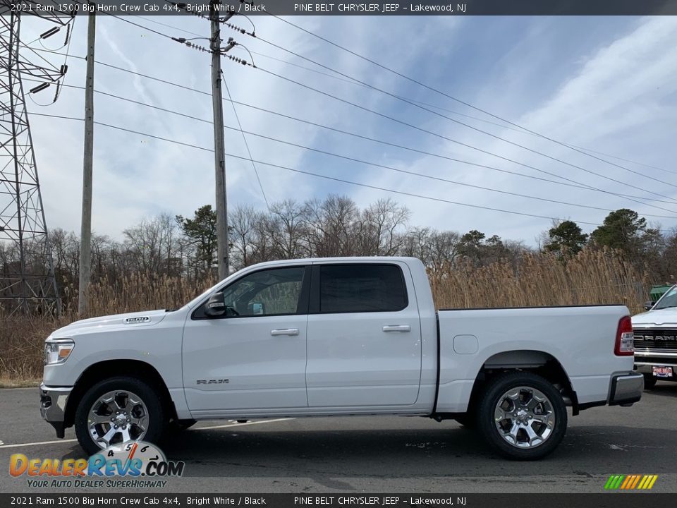 2021 Ram 1500 Big Horn Crew Cab 4x4 Bright White / Black Photo #4