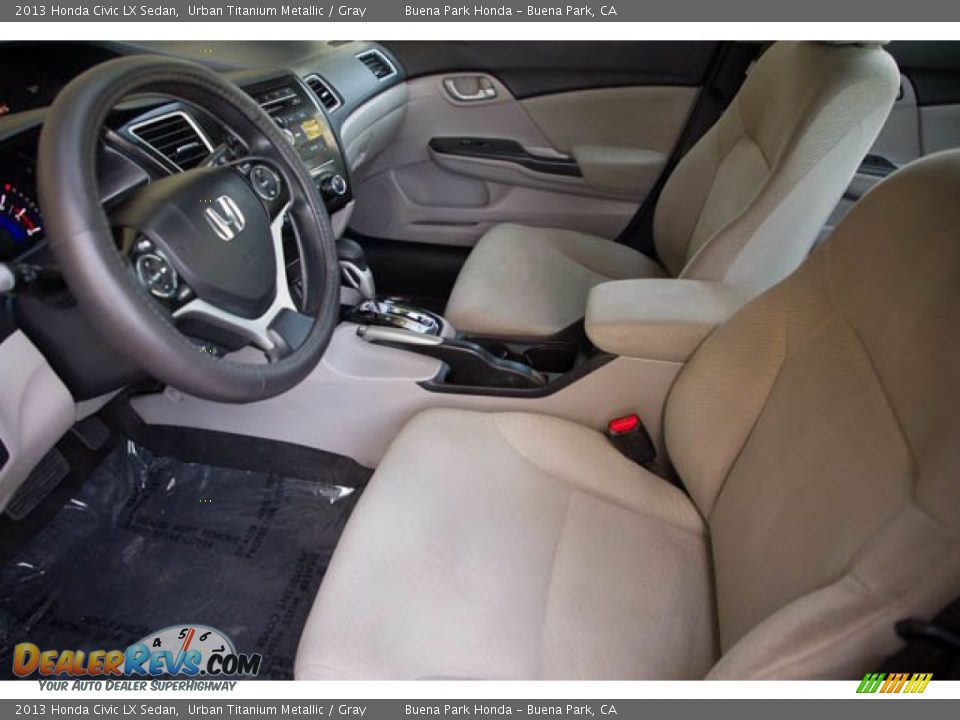 2013 Honda Civic LX Sedan Urban Titanium Metallic / Gray Photo #3
