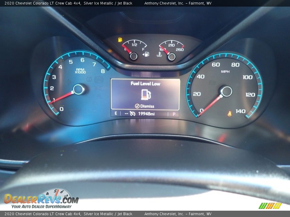 2020 Chevrolet Colorado LT Crew Cab 4x4 Silver Ice Metallic / Jet Black Photo #16