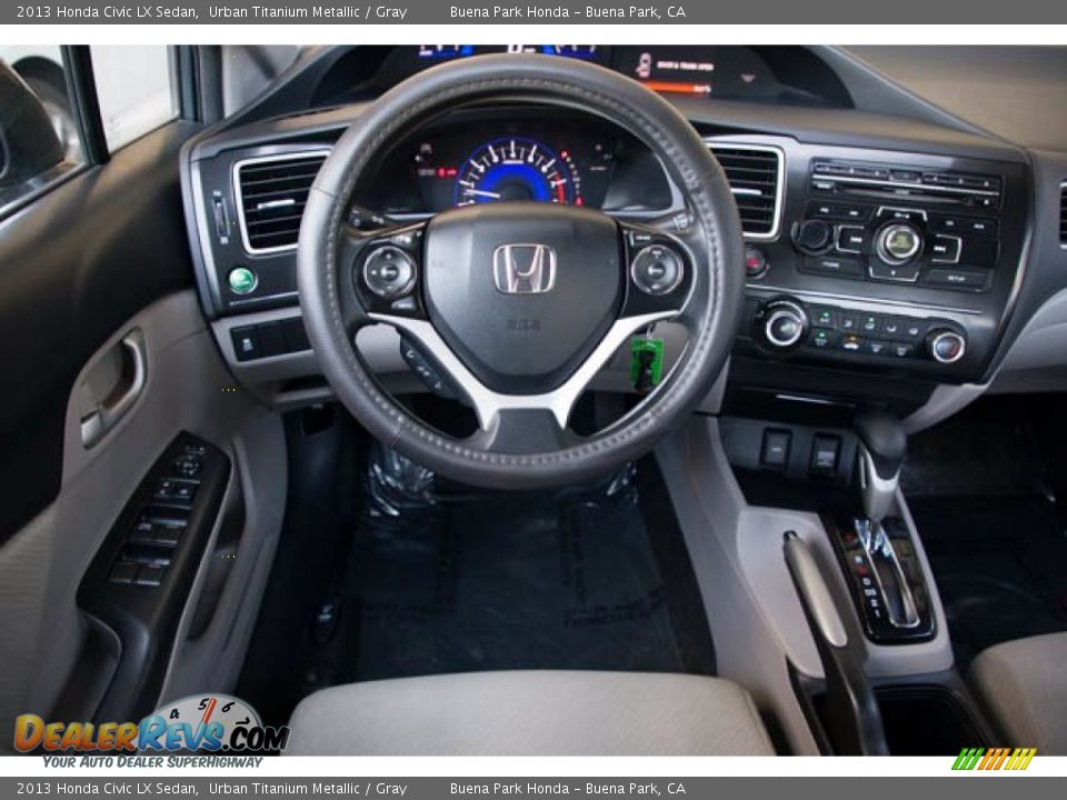 2013 Honda Civic LX Sedan Urban Titanium Metallic / Gray Photo #5