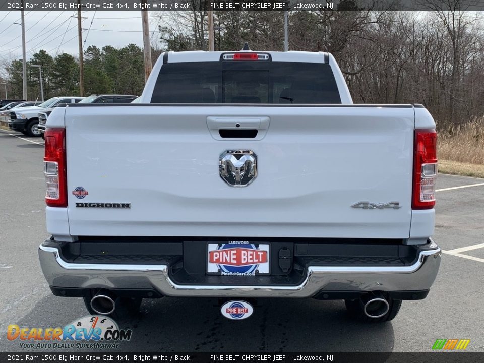 2021 Ram 1500 Big Horn Crew Cab 4x4 Bright White / Black Photo #7