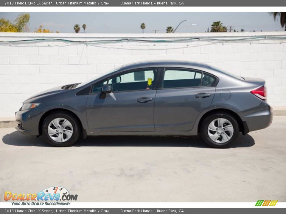 2013 Honda Civic LX Sedan Urban Titanium Metallic / Gray Photo #10