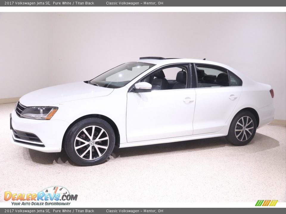 2017 Volkswagen Jetta SE Pure White / Titan Black Photo #3