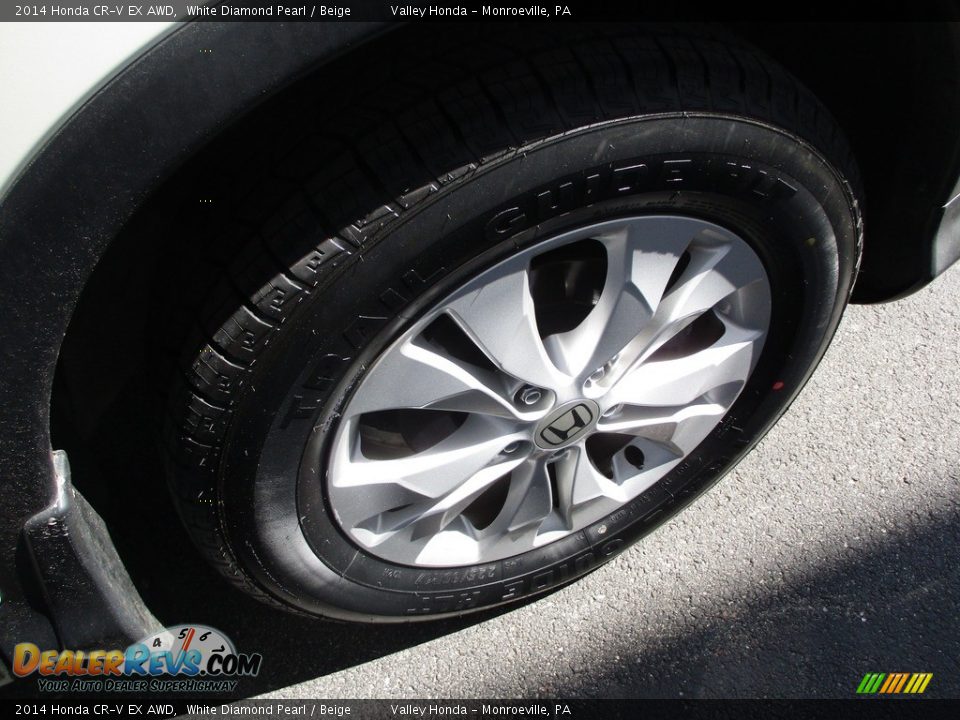 2014 Honda CR-V EX AWD White Diamond Pearl / Beige Photo #6