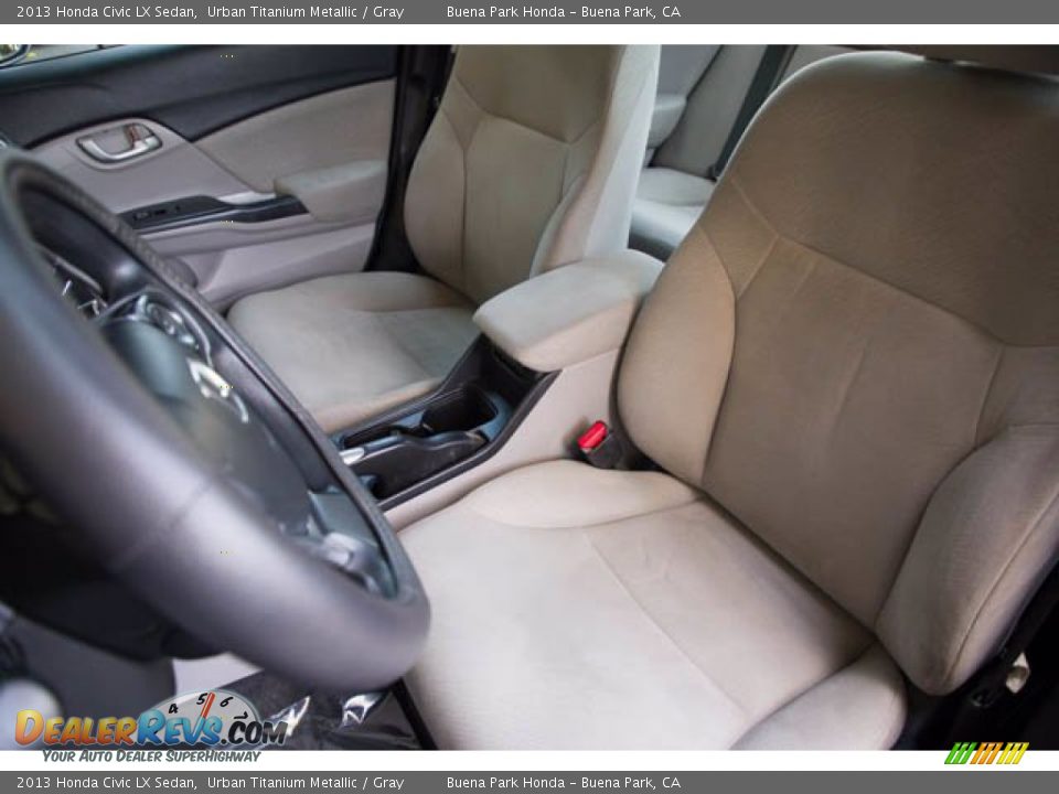 2013 Honda Civic LX Sedan Urban Titanium Metallic / Gray Photo #17