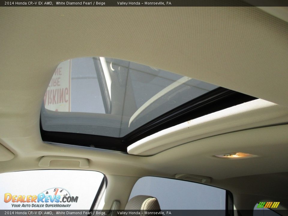 2014 Honda CR-V EX AWD White Diamond Pearl / Beige Photo #11