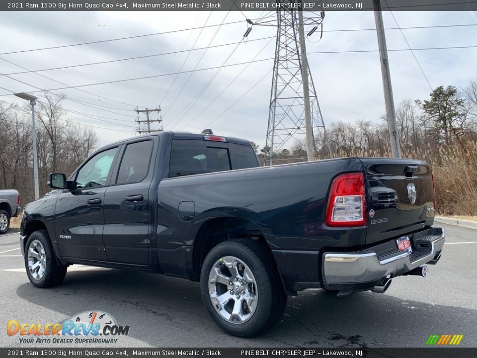 2021 Ram 1500 Big Horn Quad Cab 4x4 Maximum Steel Metallic / Black Photo #6