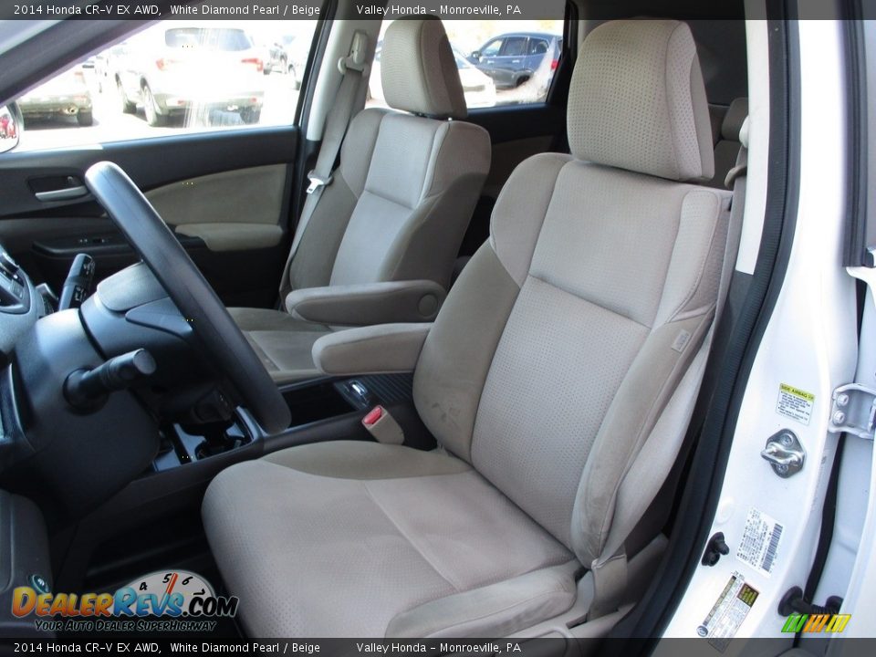 2014 Honda CR-V EX AWD White Diamond Pearl / Beige Photo #12