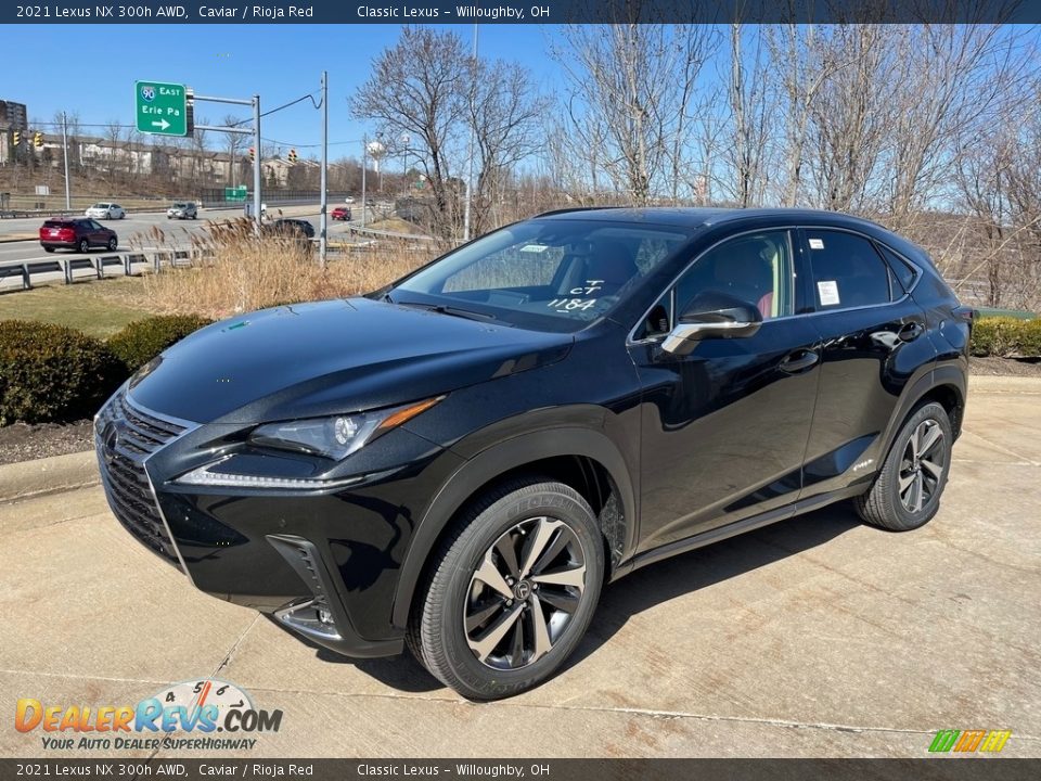 2021 Lexus NX 300h AWD Caviar / Rioja Red Photo #1