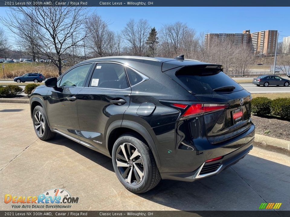 2021 Lexus NX 300h AWD Caviar / Rioja Red Photo #4