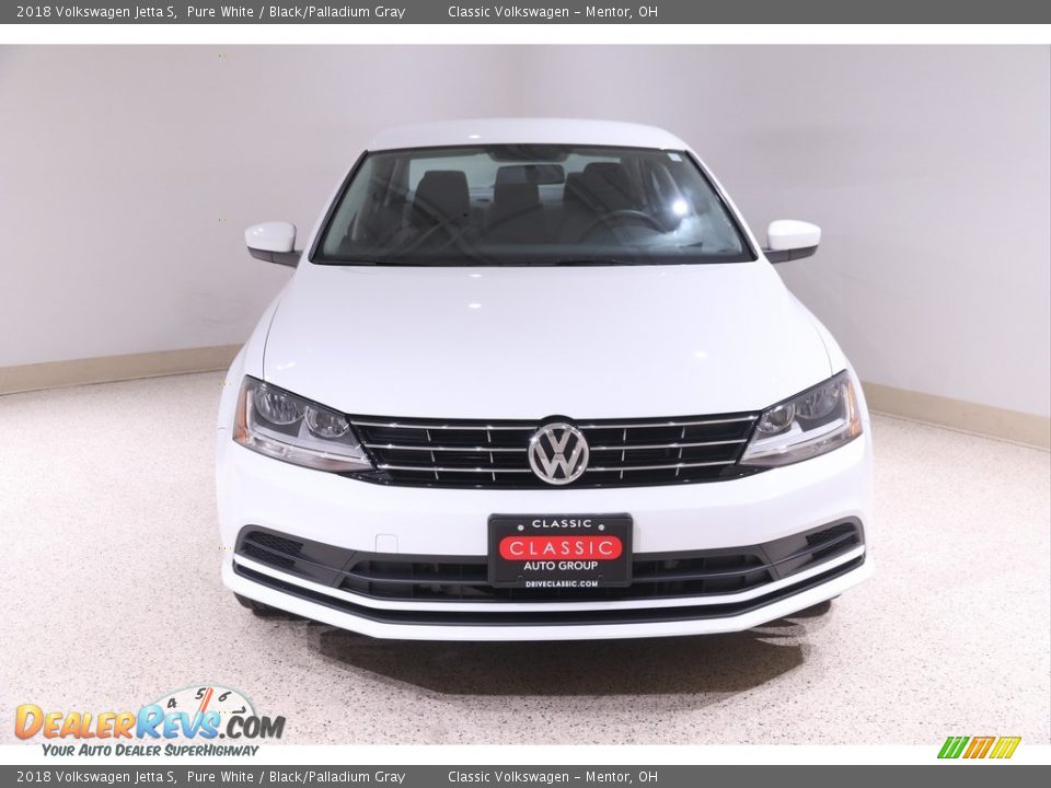 2018 Volkswagen Jetta S Pure White / Black/Palladium Gray Photo #2