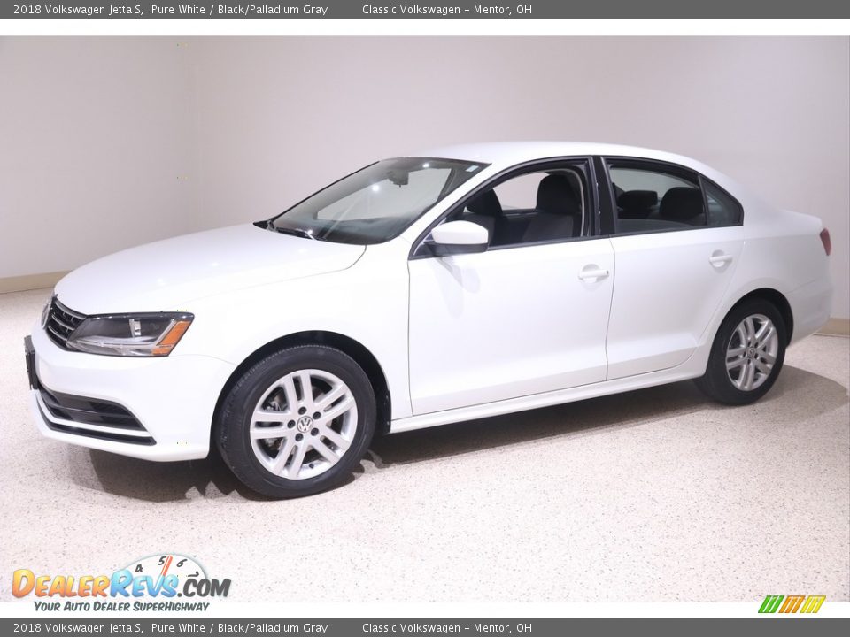 2018 Volkswagen Jetta S Pure White / Black/Palladium Gray Photo #3