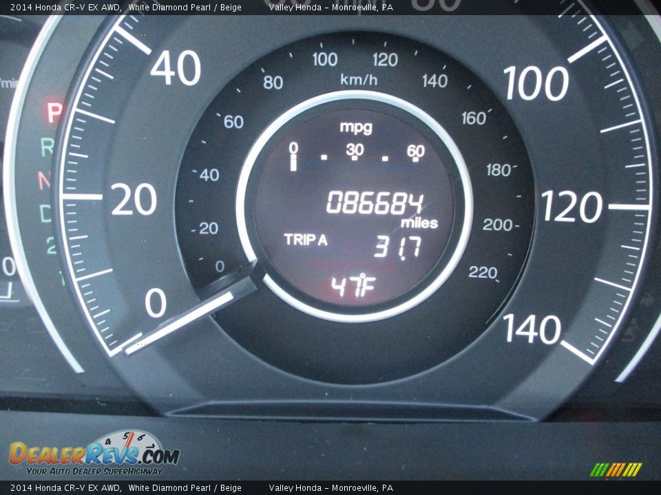 2014 Honda CR-V EX AWD White Diamond Pearl / Beige Photo #20