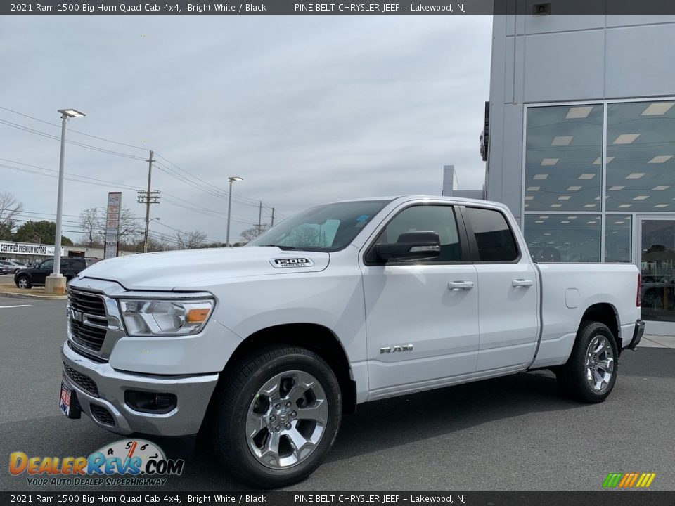 2021 Ram 1500 Big Horn Quad Cab 4x4 Bright White / Black Photo #1