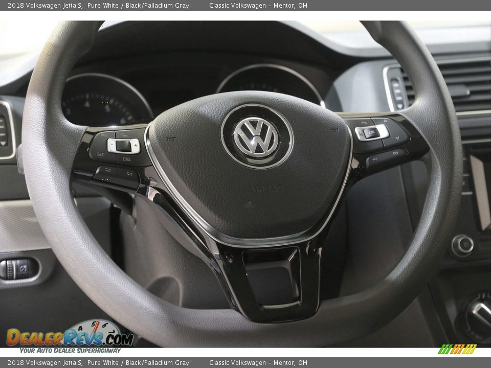 2018 Volkswagen Jetta S Pure White / Black/Palladium Gray Photo #7