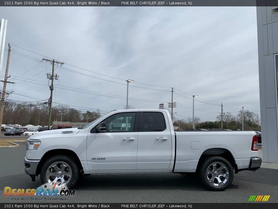 2021 Ram 1500 Big Horn Quad Cab 4x4 Bright White / Black Photo #4