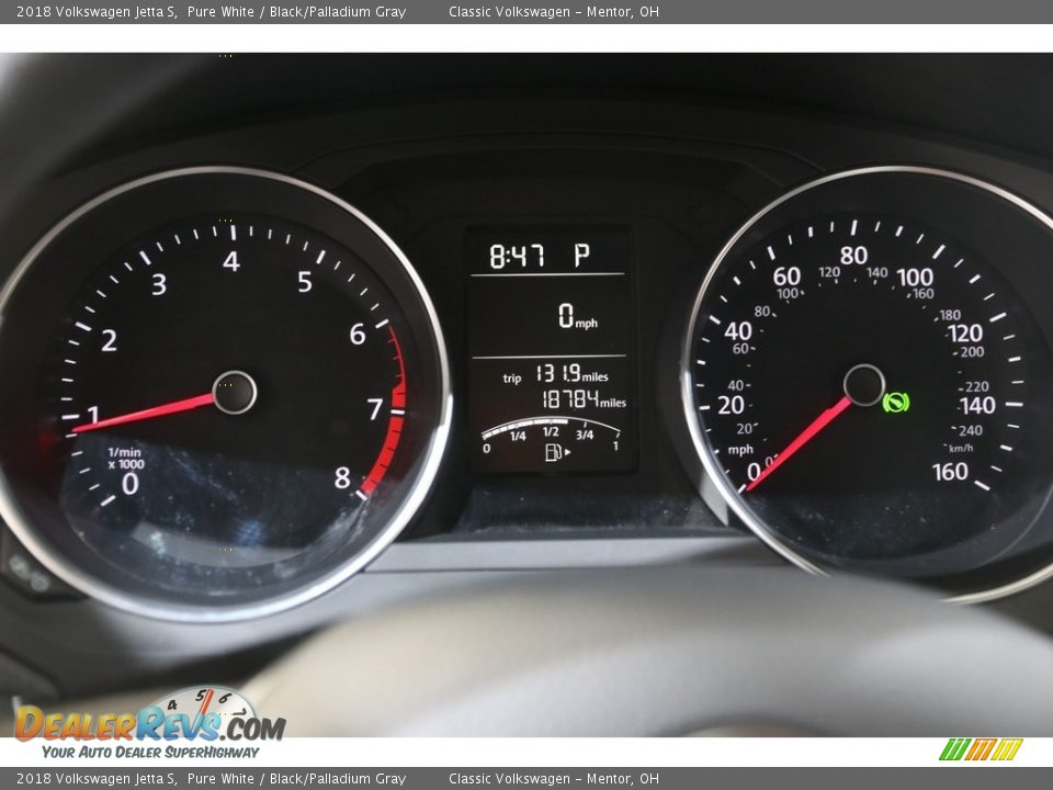 2018 Volkswagen Jetta S Pure White / Black/Palladium Gray Photo #8