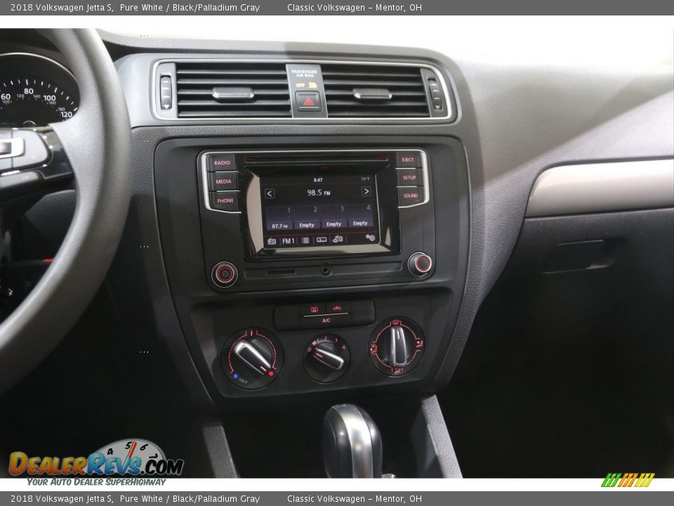 2018 Volkswagen Jetta S Pure White / Black/Palladium Gray Photo #9