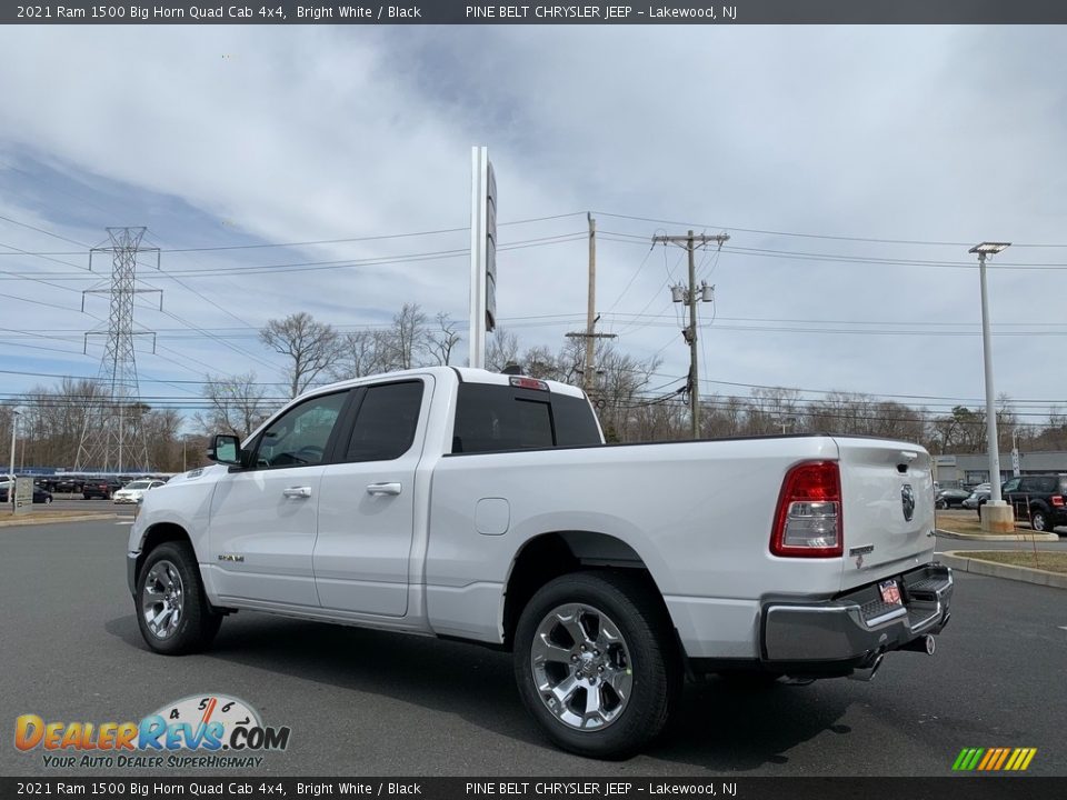 2021 Ram 1500 Big Horn Quad Cab 4x4 Bright White / Black Photo #6