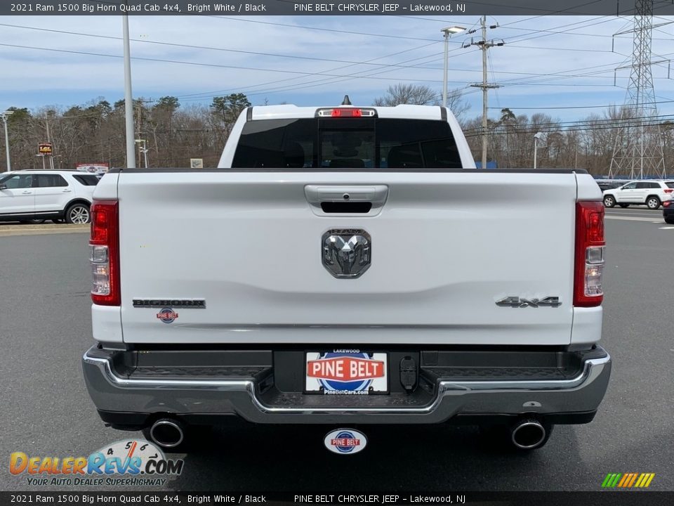 2021 Ram 1500 Big Horn Quad Cab 4x4 Bright White / Black Photo #7