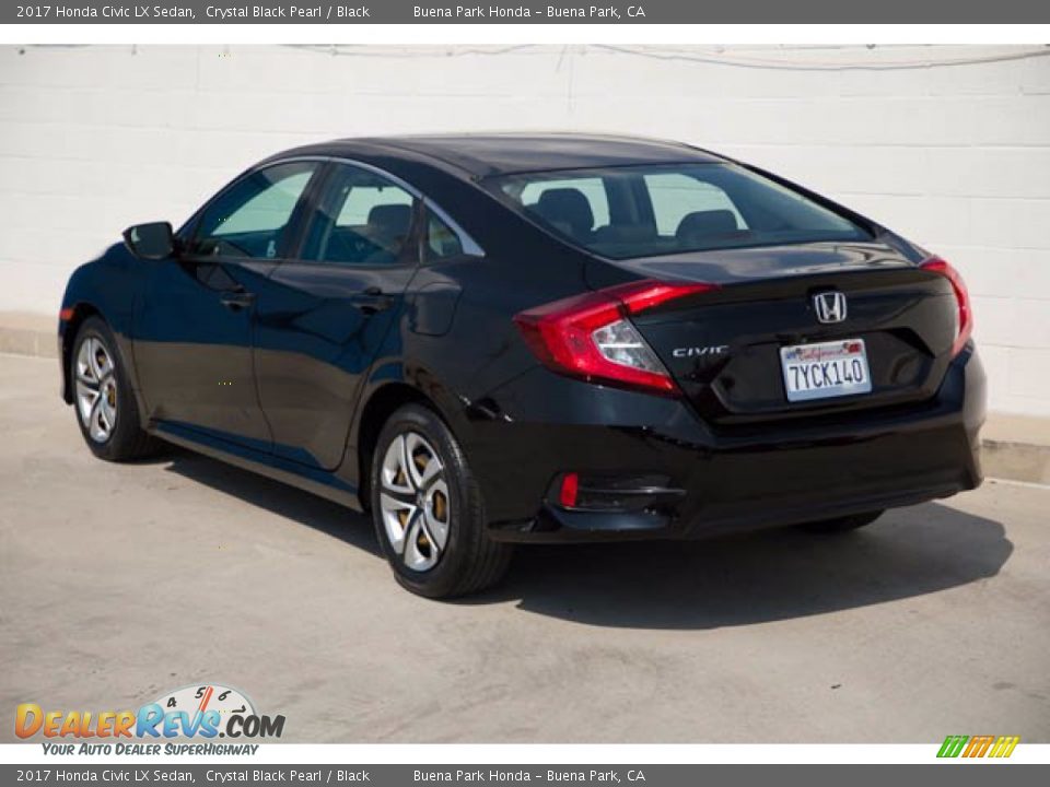 2017 Honda Civic LX Sedan Crystal Black Pearl / Black Photo #2