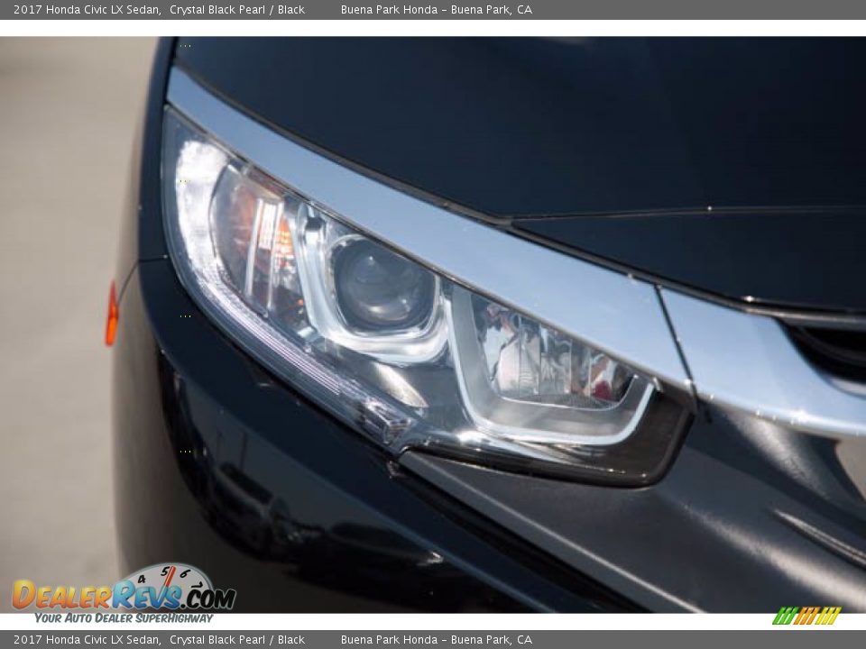 2017 Honda Civic LX Sedan Crystal Black Pearl / Black Photo #8