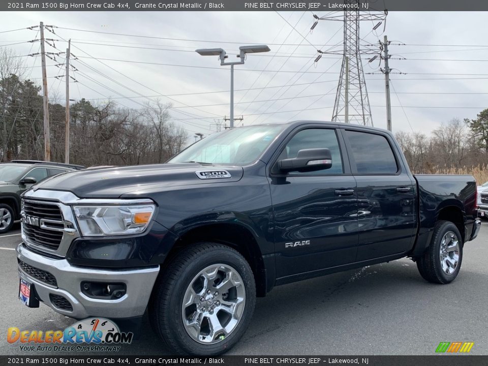 2021 Ram 1500 Big Horn Crew Cab 4x4 Granite Crystal Metallic / Black Photo #1
