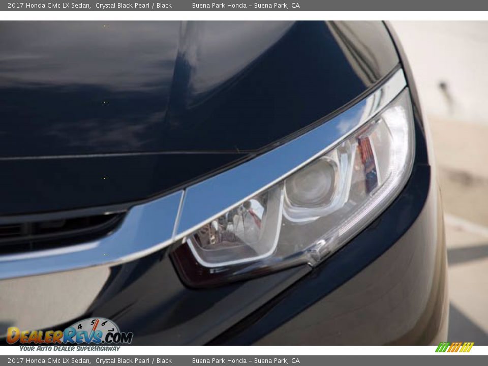 2017 Honda Civic LX Sedan Crystal Black Pearl / Black Photo #9