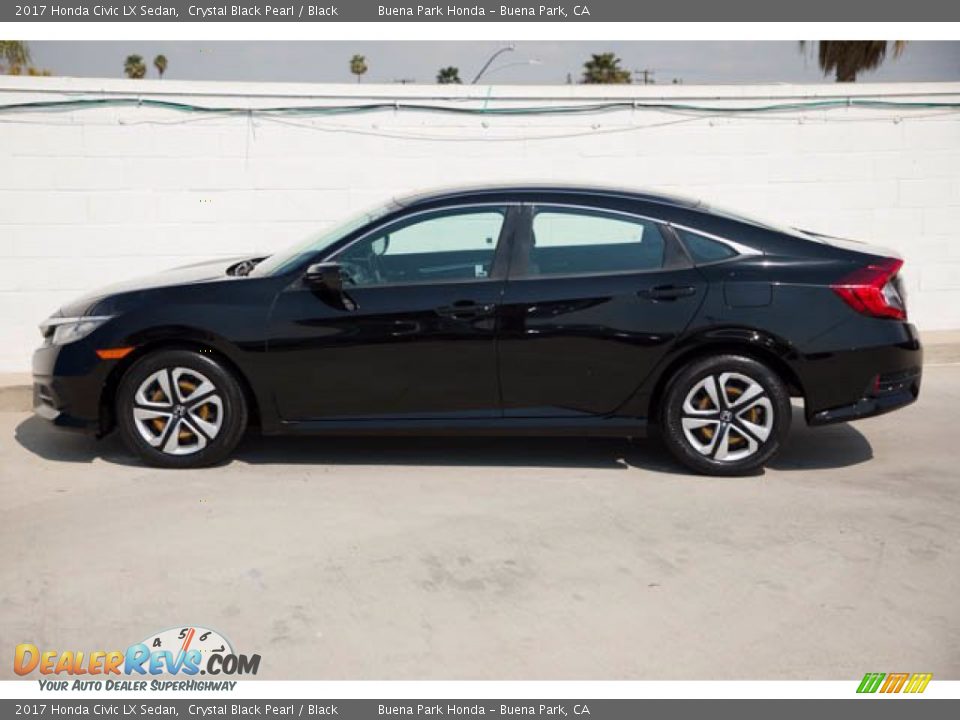 2017 Honda Civic LX Sedan Crystal Black Pearl / Black Photo #10