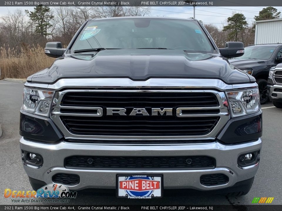 2021 Ram 1500 Big Horn Crew Cab 4x4 Granite Crystal Metallic / Black Photo #3