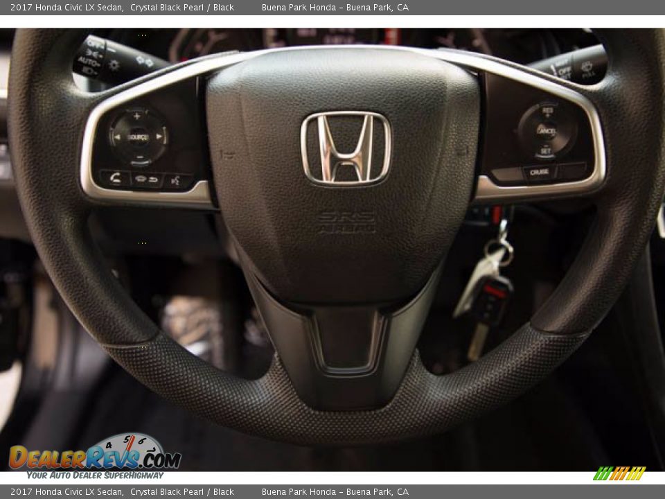 2017 Honda Civic LX Sedan Crystal Black Pearl / Black Photo #15