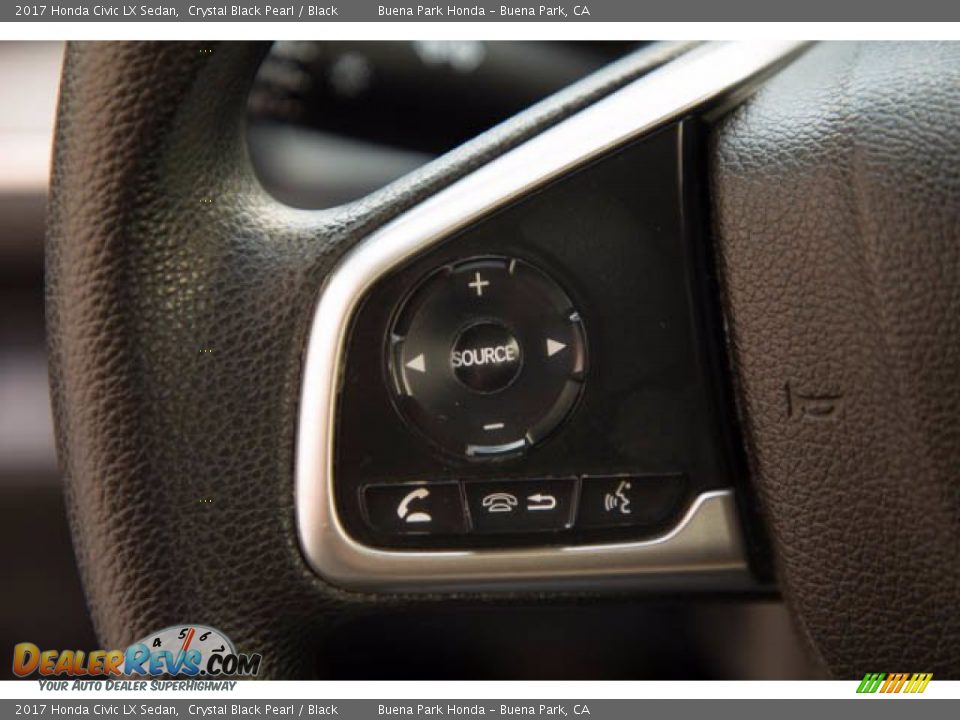 2017 Honda Civic LX Sedan Crystal Black Pearl / Black Photo #16