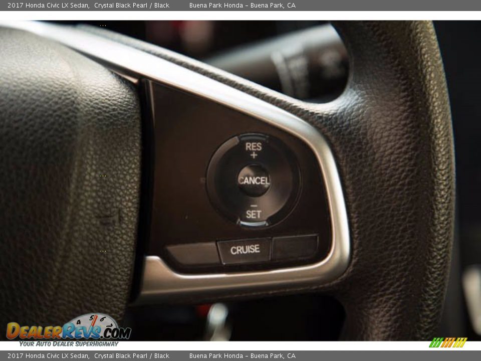 2017 Honda Civic LX Sedan Crystal Black Pearl / Black Photo #17