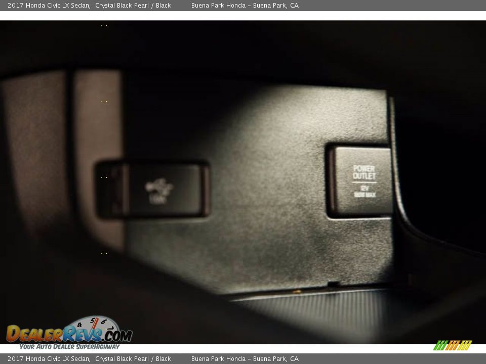 2017 Honda Civic LX Sedan Crystal Black Pearl / Black Photo #18