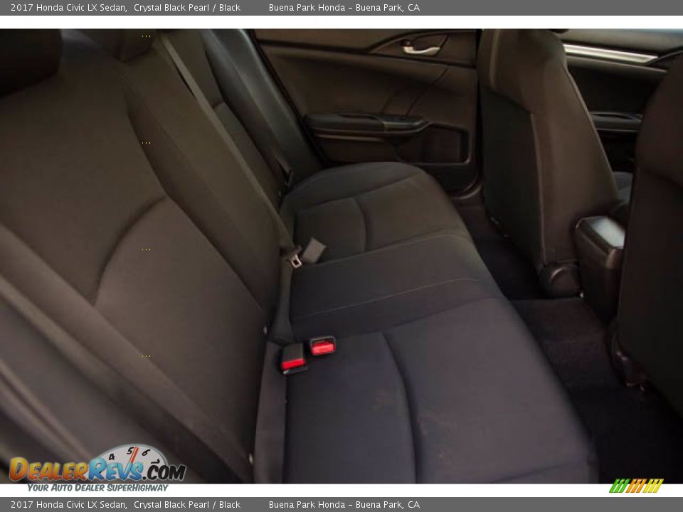 2017 Honda Civic LX Sedan Crystal Black Pearl / Black Photo #22