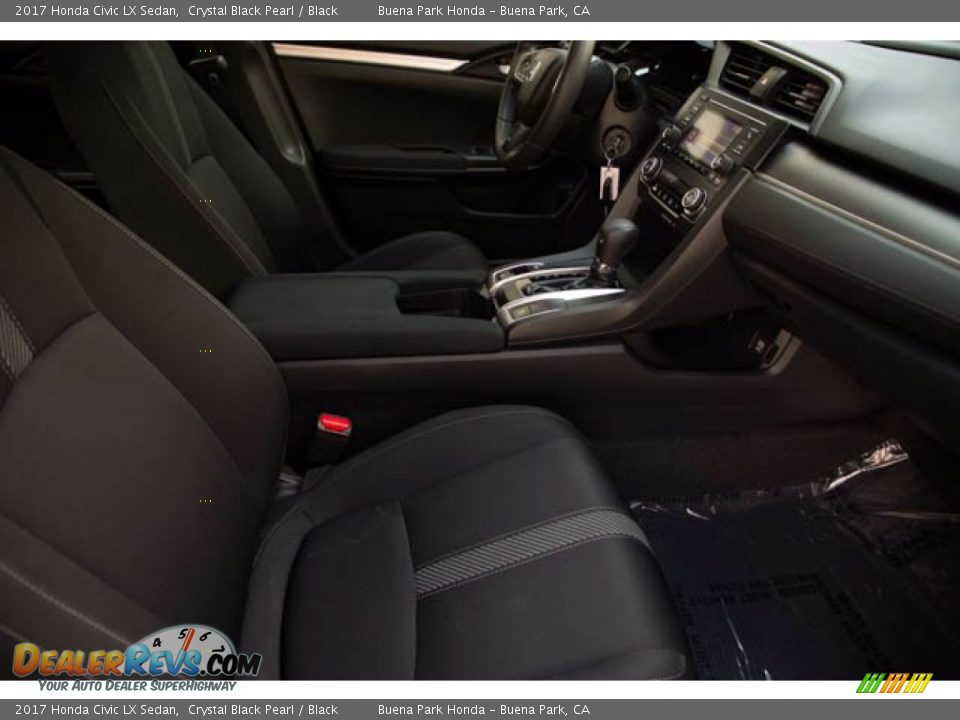 2017 Honda Civic LX Sedan Crystal Black Pearl / Black Photo #24